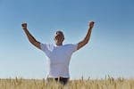 Happy man after divorce